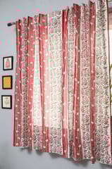 SootiSyahi 'Haven Glazing ' Handblock Printed Cotton Window Curtain