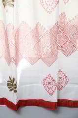 SootiSyahi 'Gleaming Zigzags' Handblock Printed Cotton Window Curtain