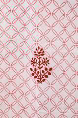 SootiSyahi 'Bunzs Red Bangles' Handblock Printed Cotton Window Curtain