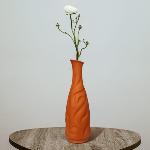 CRAFTLIPI - TERRACOTA  BOT LIPPED PROFILED Flower Vase