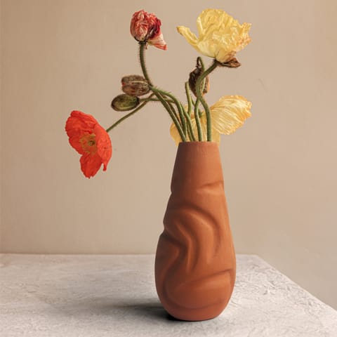 CRAFTLIPI - TERRACOTA DARLING PROFILED Flower Vase