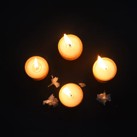 CRAFTLIPI-Terracotta "CUP" Candles Set of 12