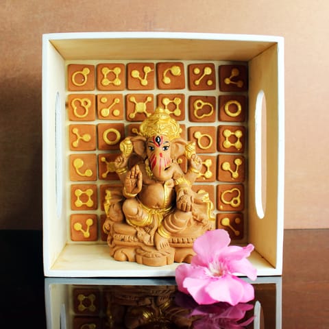 CRAFTLIPI-Small(S) Ganapati Idol : Design 3
