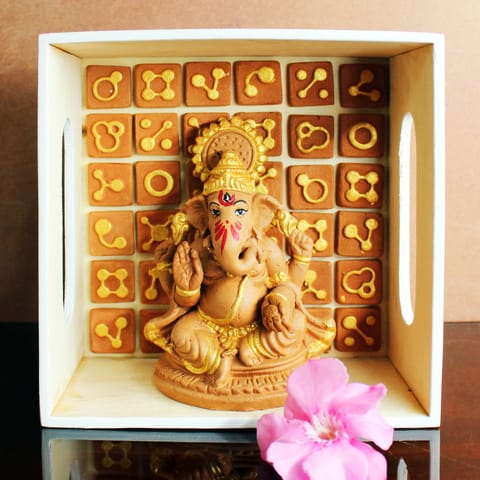 CRAFTLIPI-Small(S) Ganapati Idol : Design 1