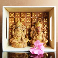 CRAFTLIPI-Small(S) Laxmi & Ganapati Idol