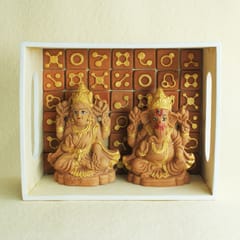 CRAFTLIPI-Small(S) Laxmi & Ganapati Idol