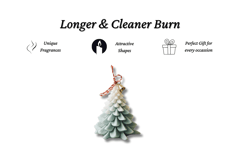 Rasa Home - Soy Wax Fragrance - Christmas Tree (Green & White) Candle