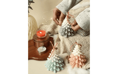 Rasa Home - Soy Wax Fragrance - Christmas Tree (Grey & White) Candle