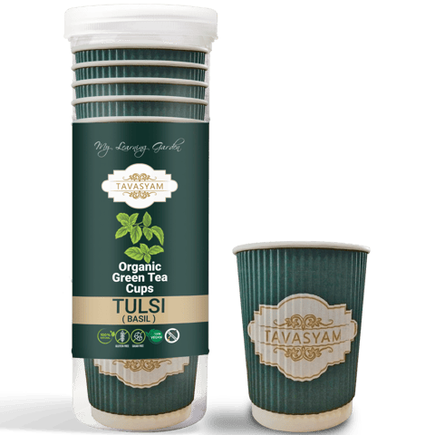 Tavasyam - Orgaic Green Tea Cups - Tulsi