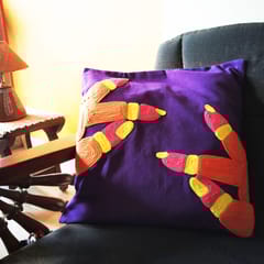 Juhi Malhotra-Purple Mudra Cushion Cover