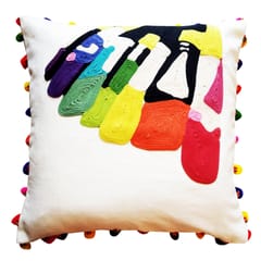 Juhi Malhotra-Paintbrush Cushion Cover