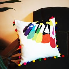 Juhi Malhotra-Paintbrush Cushion Cover