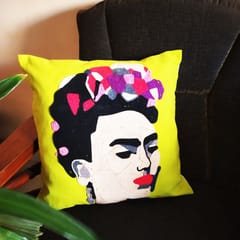 Juhi Malhotra-Lime Frida Cushion Cover