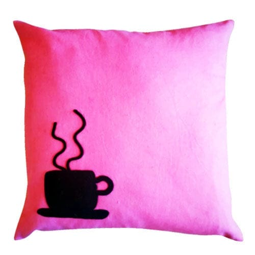 Juhi Malhotra-Pink Coffee Cushion Cover