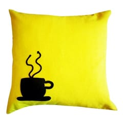 Juhi Malhotra-Yellow Coffee Cushion Cover