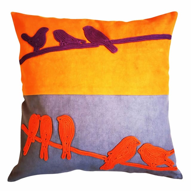 Juhi Malhotra-Sunset Bird Cushion Cover