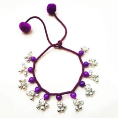 Juhi Malhotra-Purple Beaded Anklet