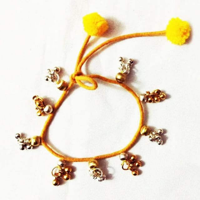 Juhi Malhotra-Silver Gold Anklet