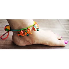 Juhi Malhotra-Orange Elephant Anklet