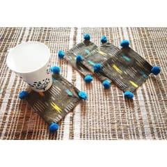 Juhi Malhotra-Khakhi Ikat Coaster Set