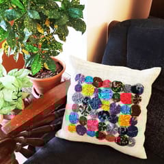Juhi Malhotra-Ikat Flower Cushion Cover