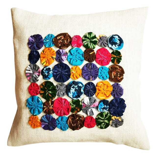 Juhi Malhotra-Ikat Flower Cushion Cover