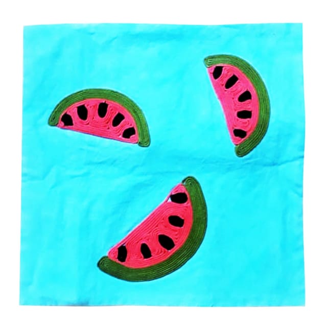 Juhi Malhotra-Blue Watermelon Cushion Cover