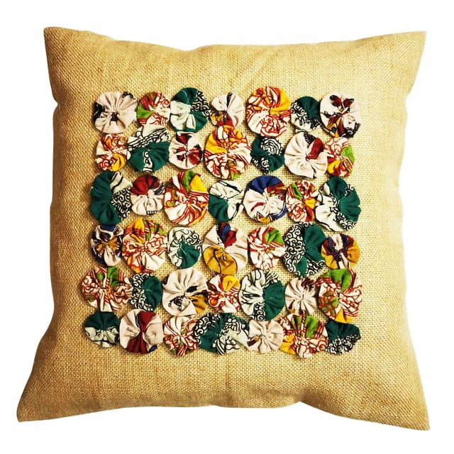 Juhi Malhotra-Kalamkari Flower Cushion Cover