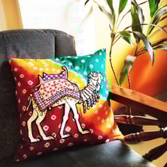 Juhi Malhotra-Bandhej Camel Cushion Cover