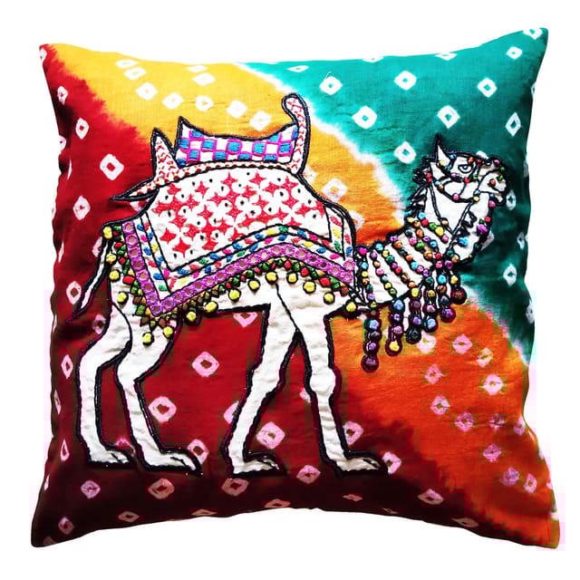 Juhi Malhotra-Bandhej Camel Cushion Cover