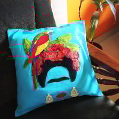 Juhi Malhotra-Blue Frida Cushion Cover