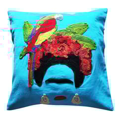 Juhi Malhotra-Blue Frida Cushion Cover