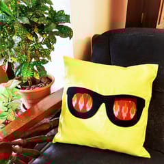 Juhi Malhotra-Yellow Glasses Cushion Cover