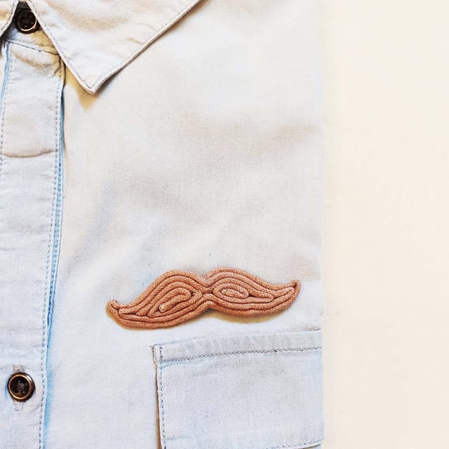 Juhi Malhotra-Fawn Moustache Brooch