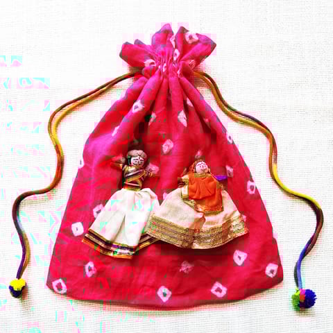 Juhi Malhotra-Pink Bandhej Potli