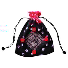 Juhi Malhotra-Black Kutchwork Potli
