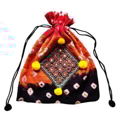 Juhi Malhotra-Earthy Multicolor Kutchwork Potli