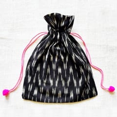 Juhi Malhotra-Black Ikat Rangoli Potli