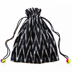 Juhi Malhotra-Black Ikat Puppet Potli