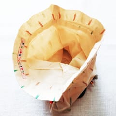 Juhi Malhotra-White Ikat Puppet Potli