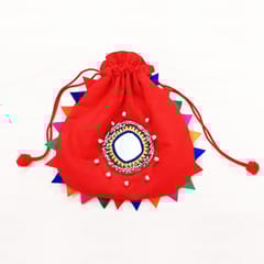 Juhi Malhotra-Red Mirror Potli