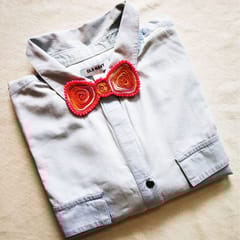 Juhi Malhotra-Shaded Orange Bow Brooch