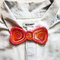Juhi Malhotra-Shaded Orange Bow Brooch