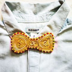 Juhi Malhotra-Shaded Yellow Bow Brooch