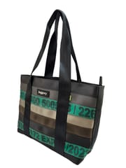 Jaggery Bags-Heryana Surplus Tote in Green Ex-Cargo & Rescued Car Seat Belts