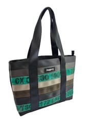 Jaggery Bags-Heryana Surplus Tote in Green Ex-Cargo & Rescued Car Seat Belts