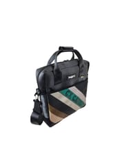Jaggery Bags-Heryana Pilot's Everyday Bag in Green Ex-Cargo Belts & Rescued Car Seat Belts [13" Laptop Bag]