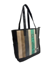 Jaggery Bags-Heryana Marlini Tote in Green Ex-Cargo Belts & Rescued Car Seat Belts