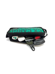 Jaggery Bags-Heryana Travel Kit in Green Ex-Cargo Belts & Rescued Car Seat Belts