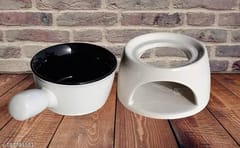 Country Clay-Fondue Set (Assorted - Black or White)